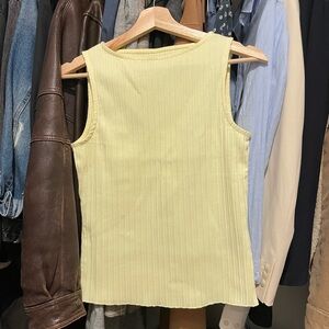 Madewell Yellow Ribbed Sleeveless Tank Top